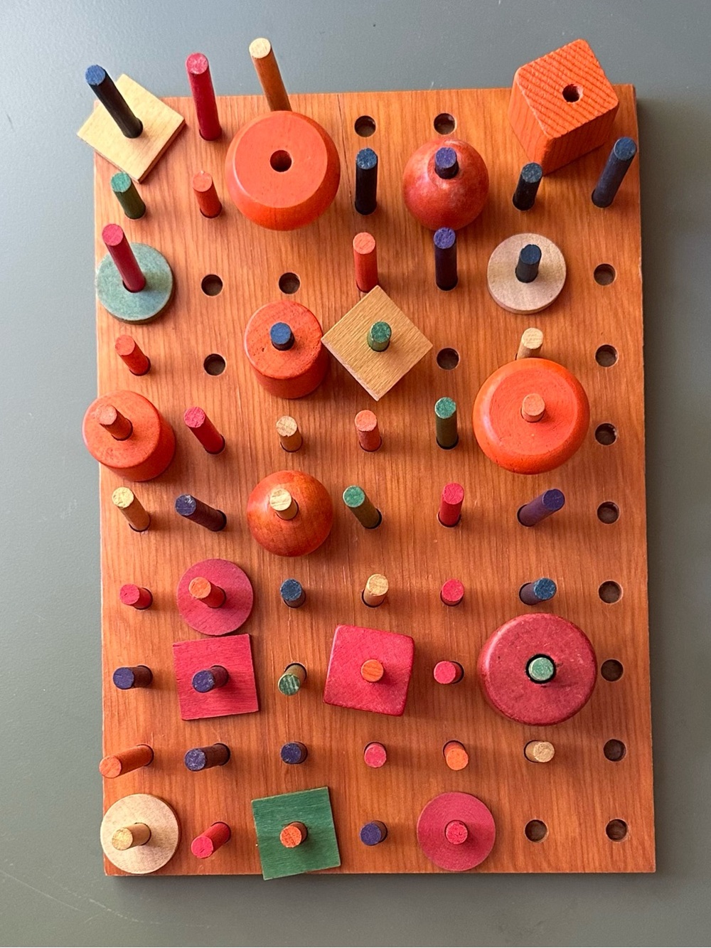 Kids wooden play set • peg board play set